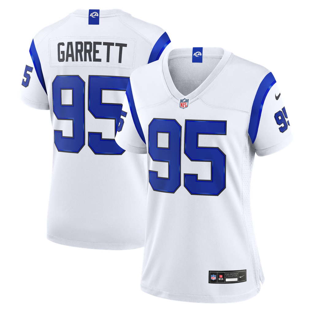 Women's Los Angeles Rams Myles Garrett Fearsome White Game Jersey