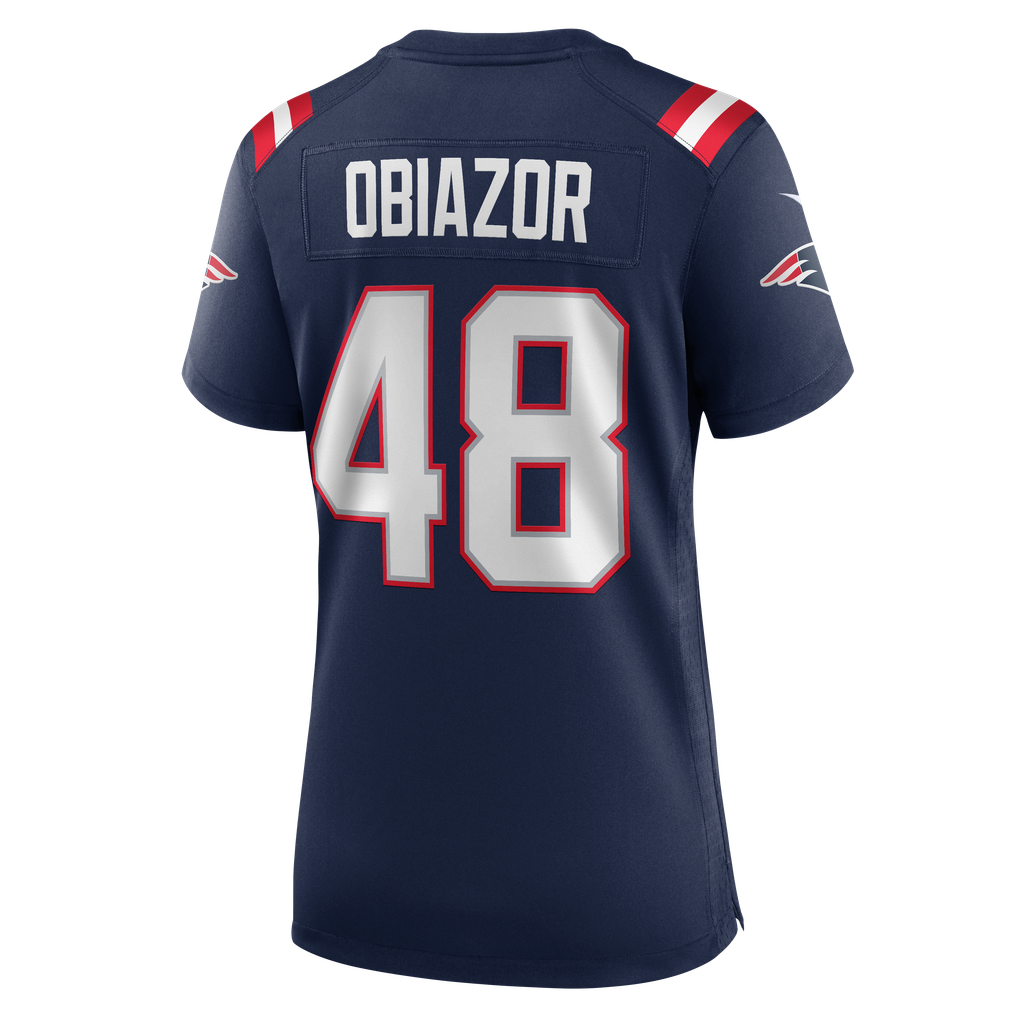 Women's New England Patriots Namdi Obiazor Navy Team Game Jersey