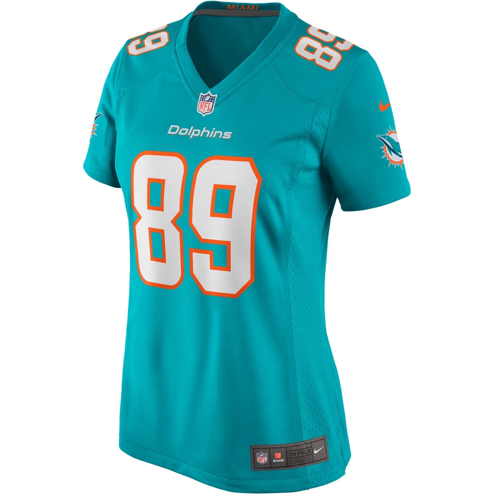 Women's Miami Dolphins Nat Moore Aqua Game Retired Player Jersey
