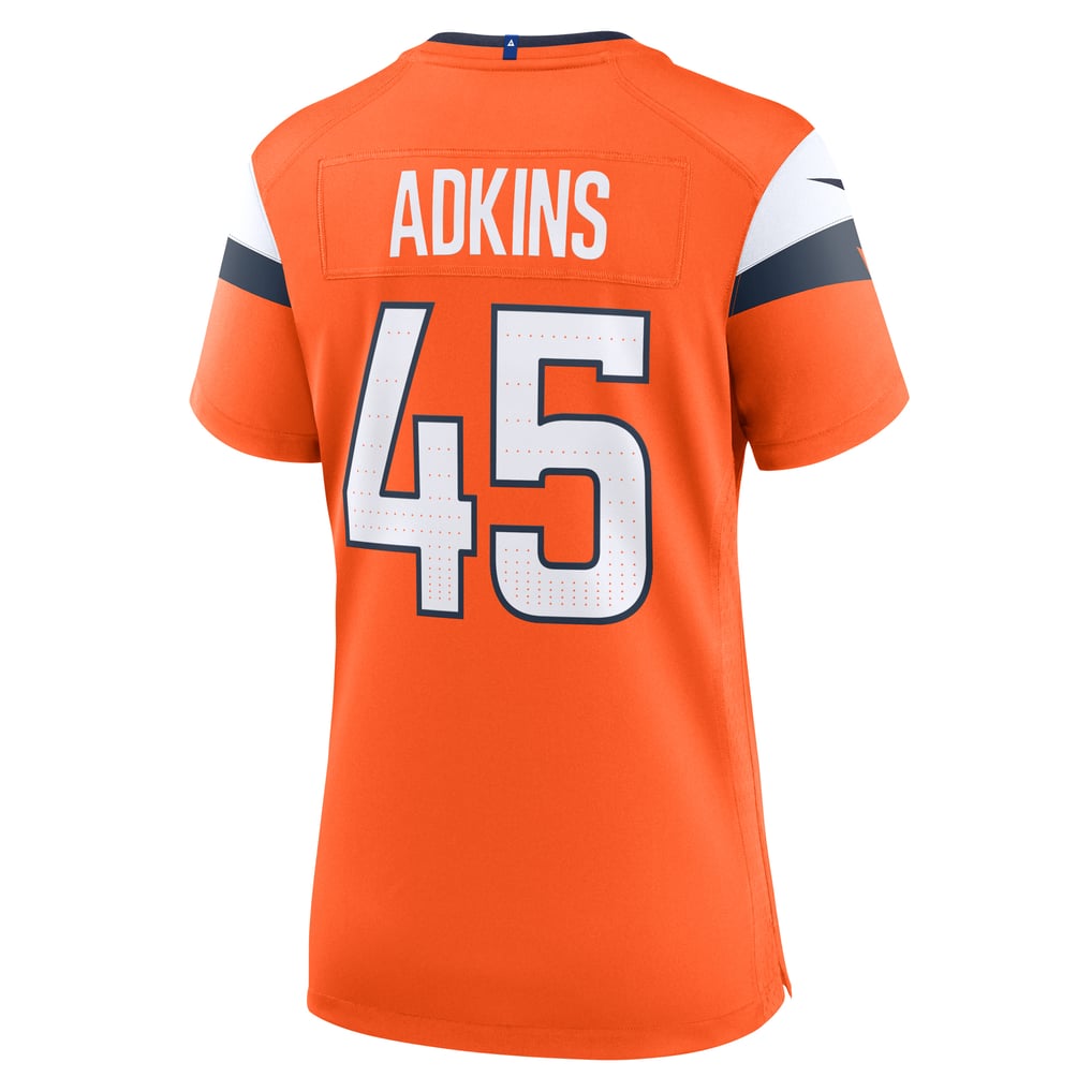 Women's Denver Broncos Nate Adkins Orange Team Game Jersey