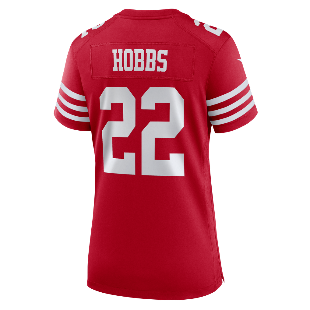 Women's San Francisco 49ers Nate Hobbs Scarlet Team Game Jersey