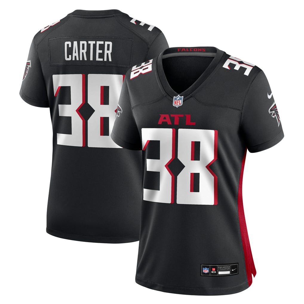 Women's Atlanta Falcons Nathan Carter Black Team Game Jersey