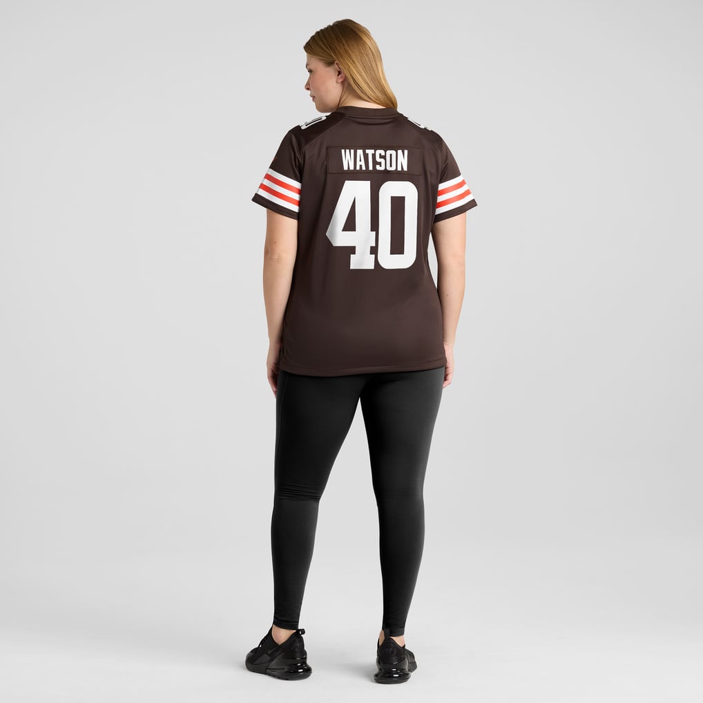 Women's Cleveland Browns Nathaniel Watson Brown Game Jersey