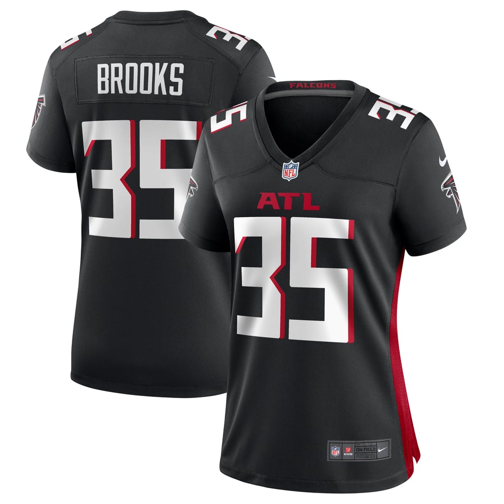 Women's Atlanta Falcons Natrone Brooks Black Team Game Jersey