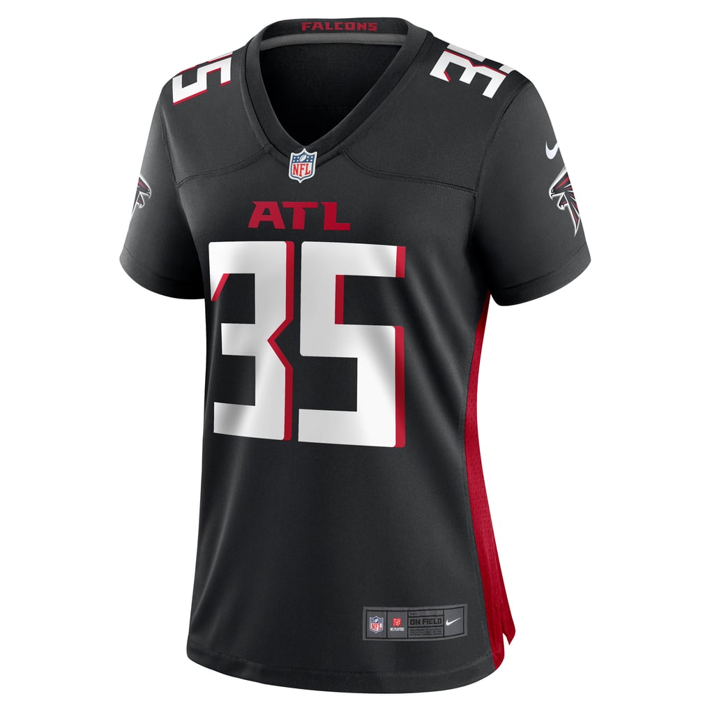 Women's Atlanta Falcons Natrone Brooks Black Team Game Jersey