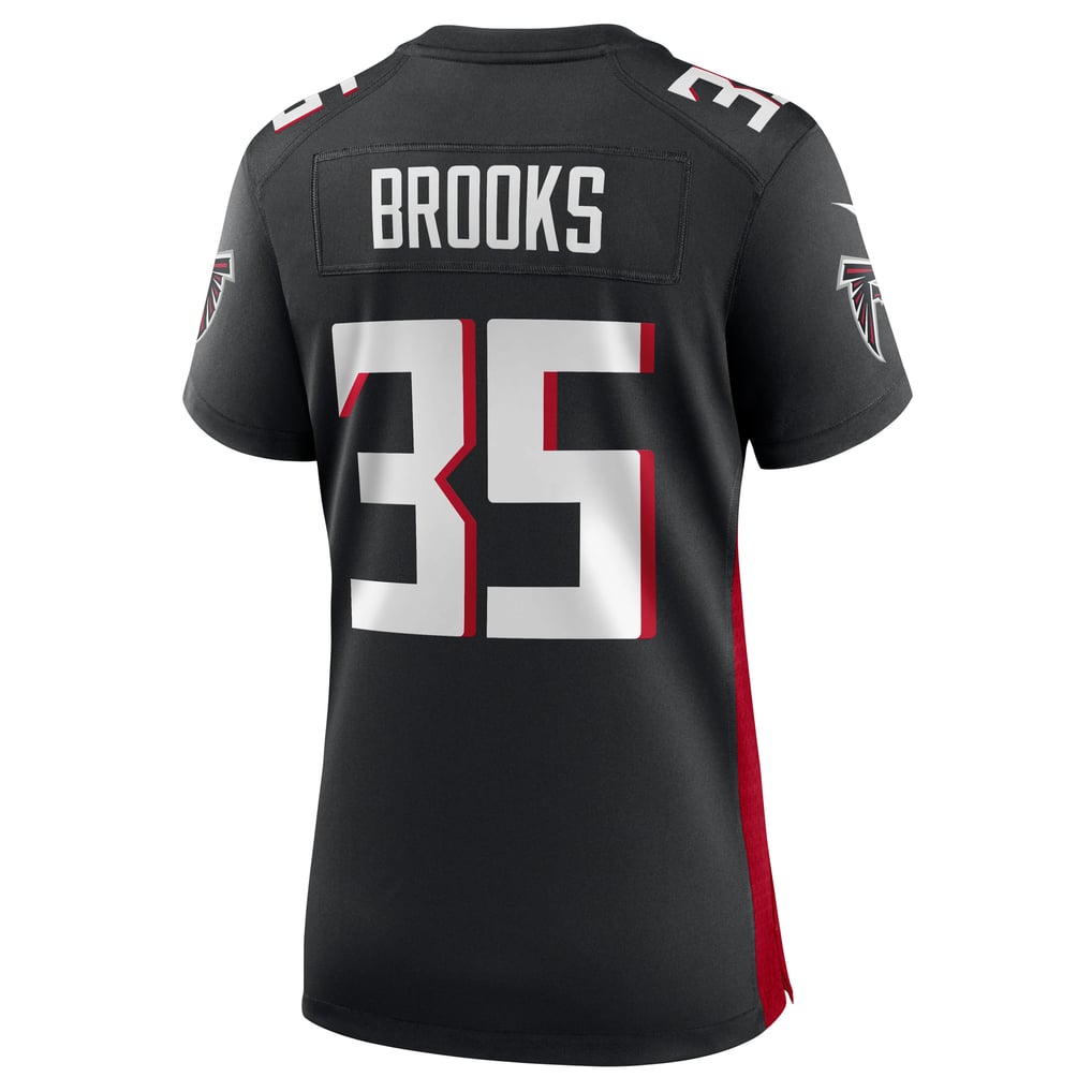Women's Atlanta Falcons Natrone Brooks Black Team Game Jersey