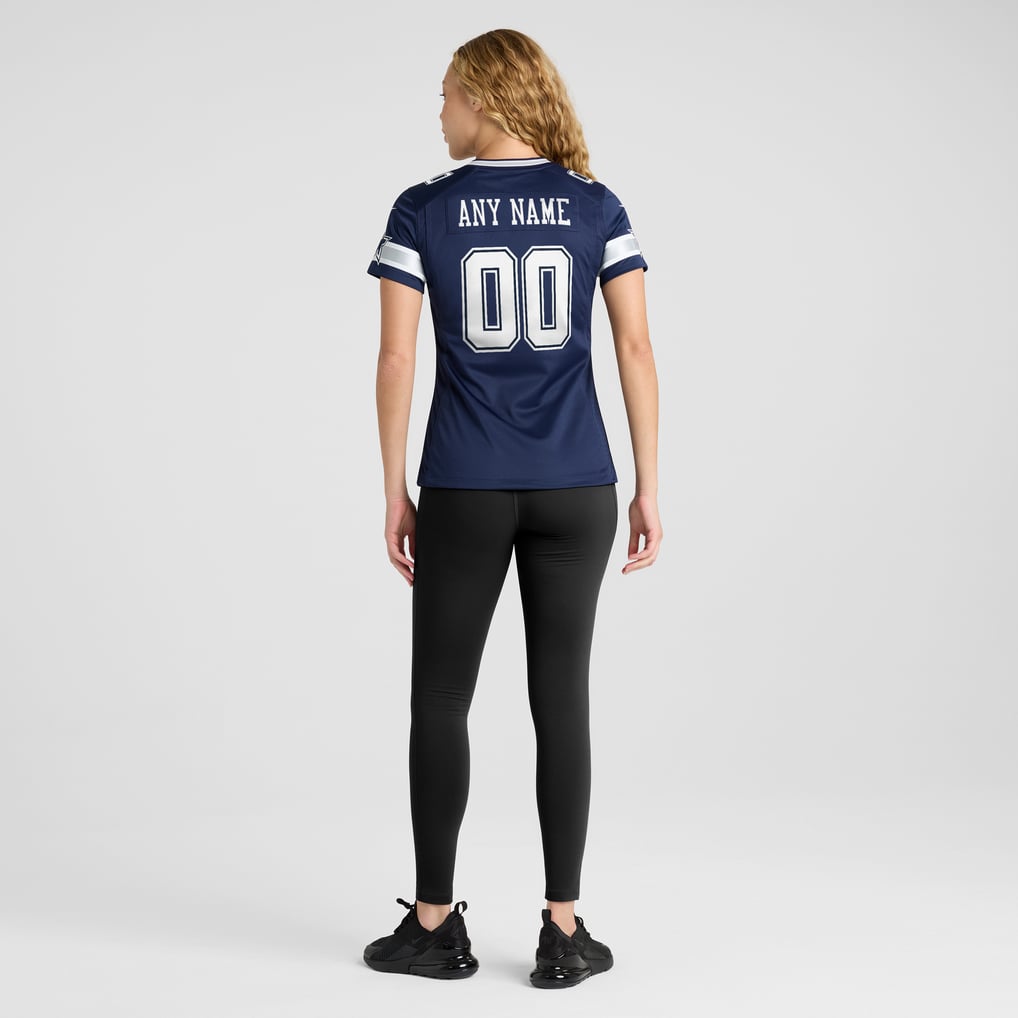 Women's Navy Dallas Cowboys Custom Game Jersey