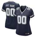 Women's Navy Dallas Cowboys Custom Game Jersey