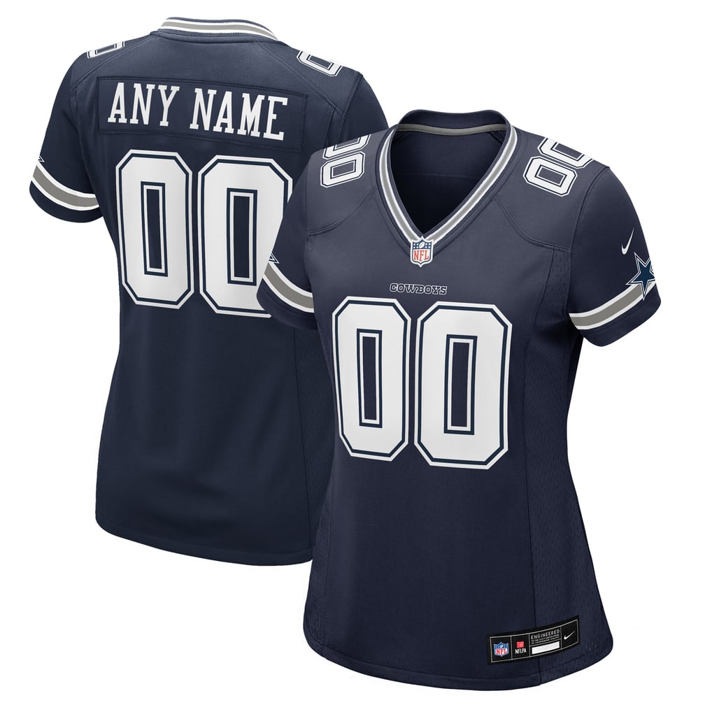 Women's Navy Dallas Cowboys Custom Game Jersey