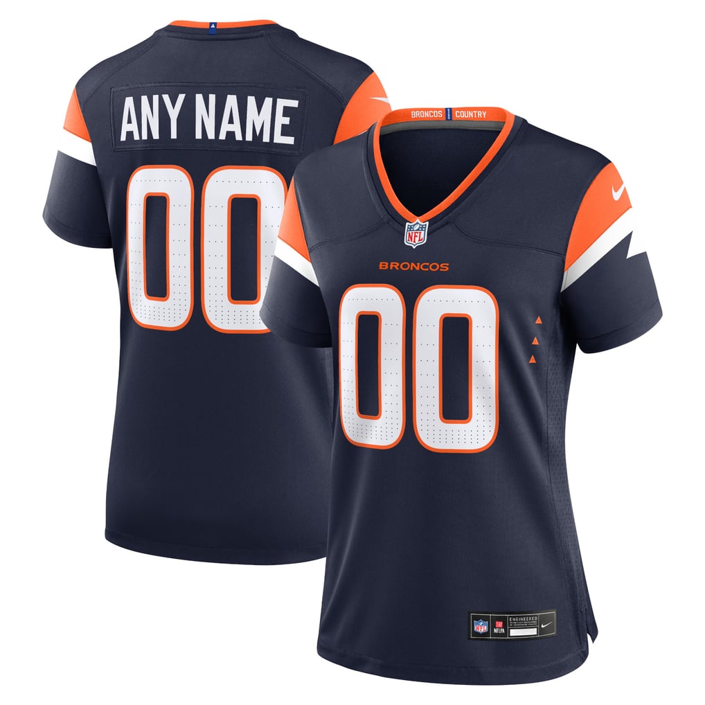 Women's Denver Broncos Navy Alternate Custom Game Jersey