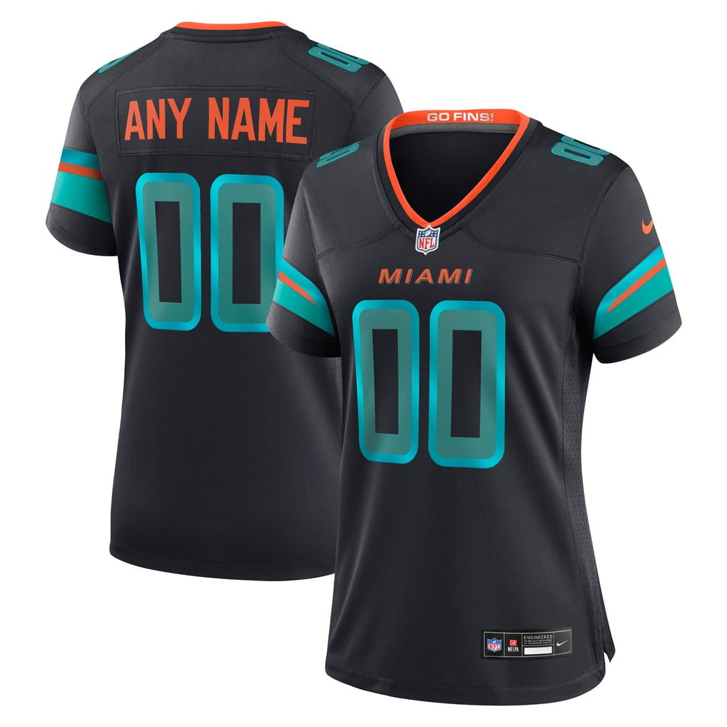 Women's Miami Dolphins Navy Rivalries Collection Custom Game Jersey