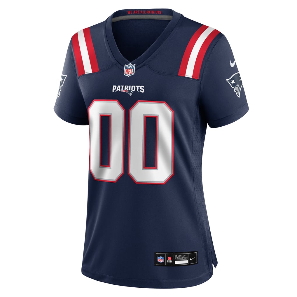 Women's New England Patriots Navy Custom Game Jersey