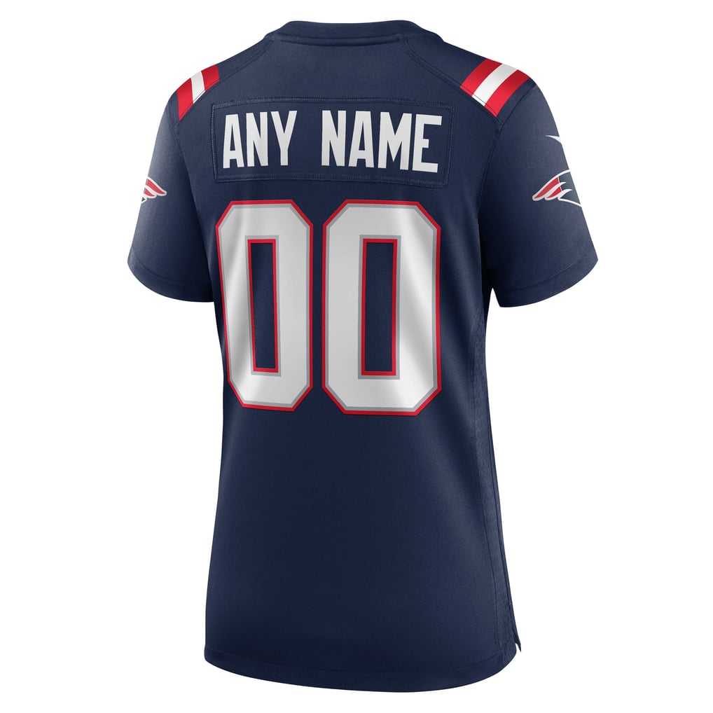 Women's New England Patriots Navy Custom Game Jersey