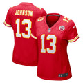 Women's Kansas City Chiefs Nazeeh Johnson Red Game Player Jersey