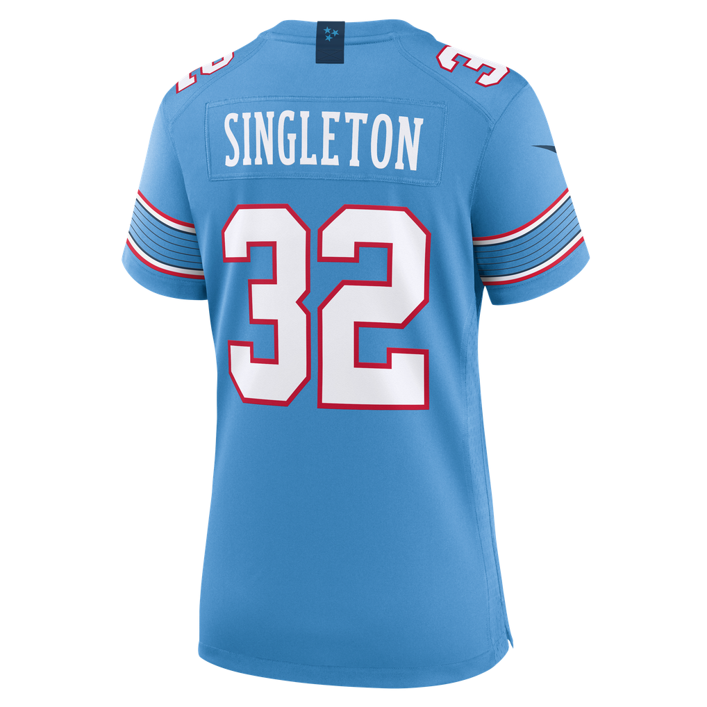 Women's Tennessee Titans Nicholas Singleton Light Blue Team Game Jersey