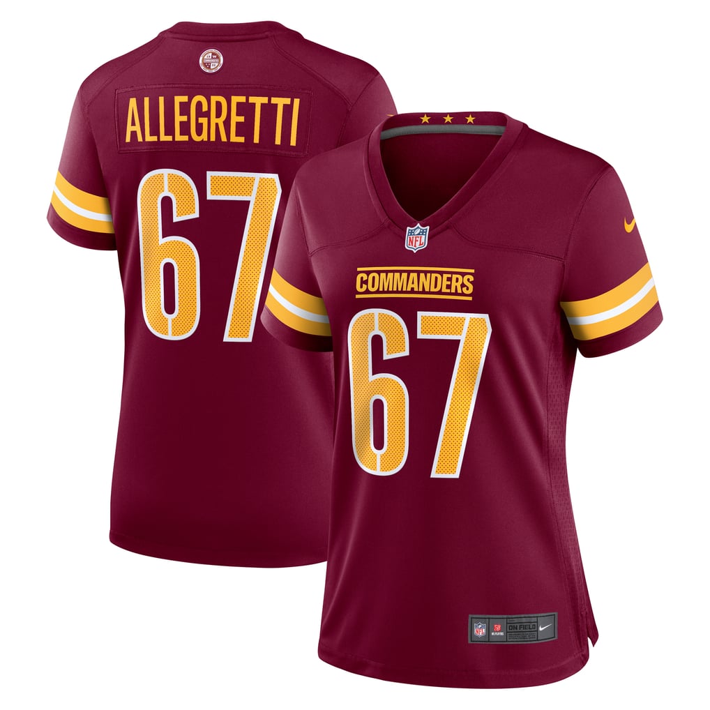 Women's Washington Commanders Nick Allegretti Burgundy Game Jersey