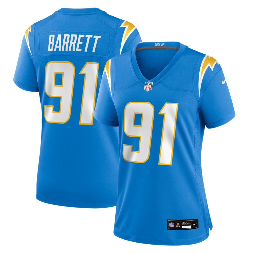Women's Los Angeles Chargers Nick Barrett Powder Blue Team Game Jersey