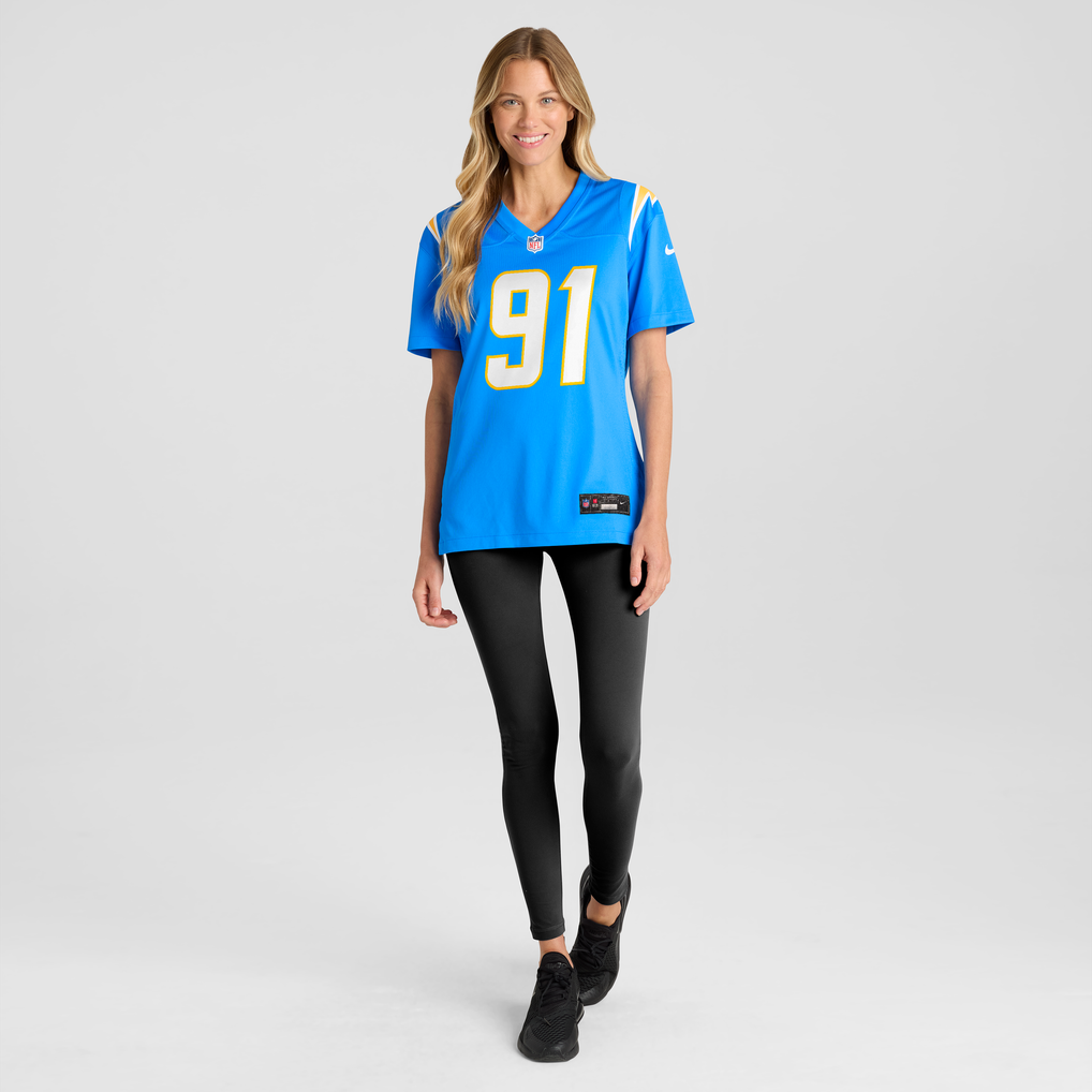 Women's Los Angeles Chargers Nick Barrett Powder Blue Team Game Jersey