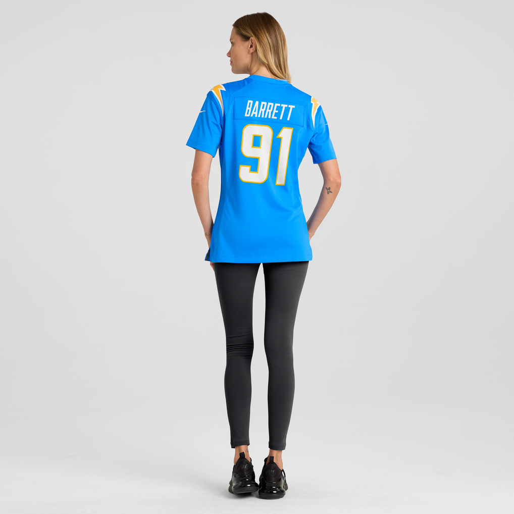 Women's Los Angeles Chargers Nick Barrett Powder Blue Team Game Jersey