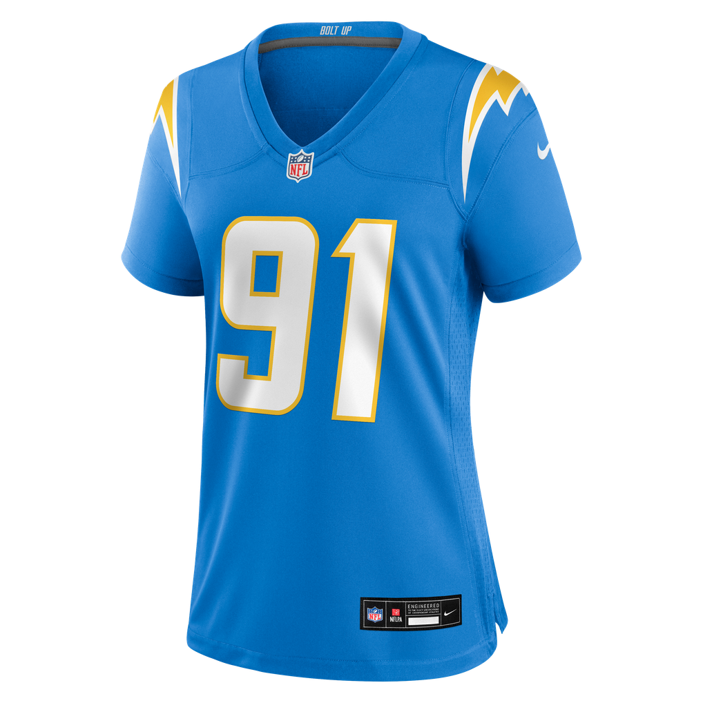 Women's Los Angeles Chargers Nick Barrett Powder Blue Team Game Jersey