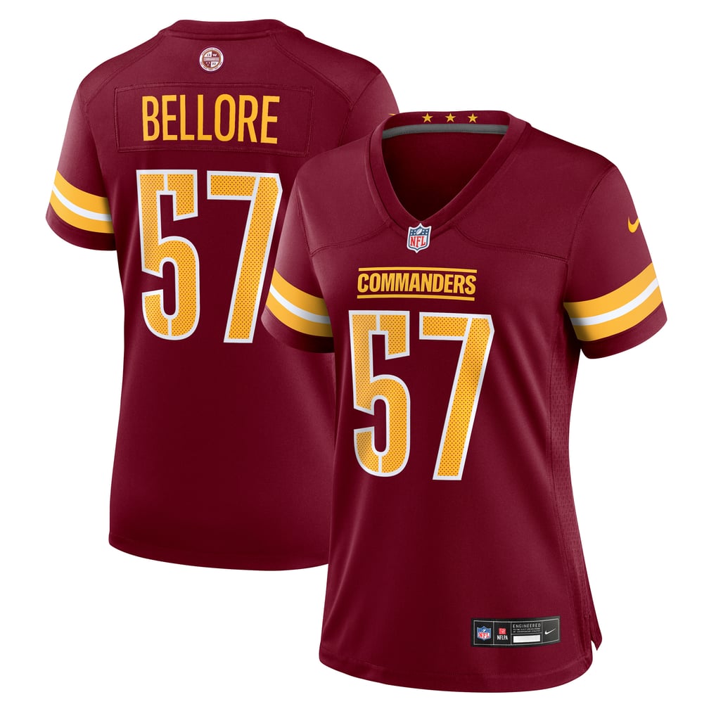 Women's Washington Commanders Nick Bellore Burgundy Team Game Jersey