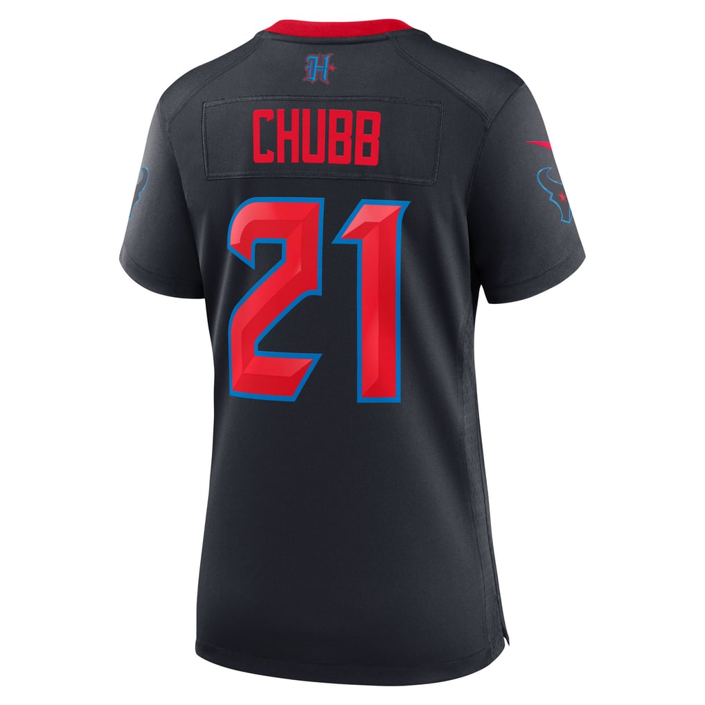 Women's Houston Texans Nick Chubb Navy Game Jersey