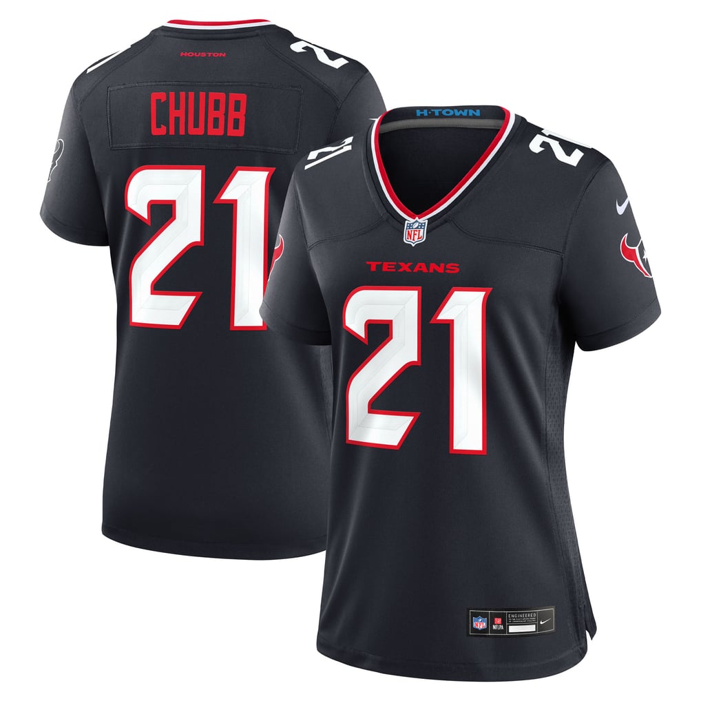 Women's Houston Texans Nick Chubb Navy Team Game Jersey