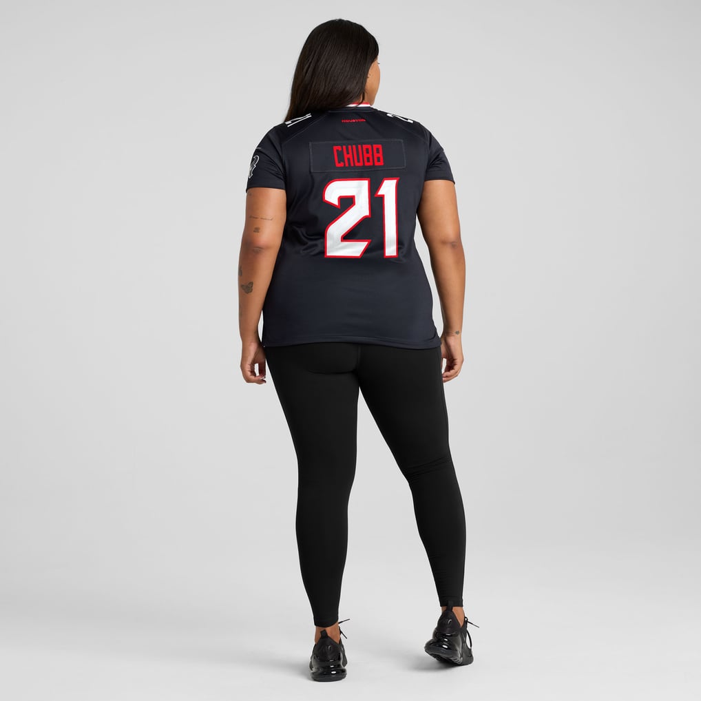 Women's Houston Texans Nick Chubb Navy Team Game Jersey