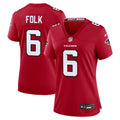 Women's Atlanta Falcons Nick Folk Red Team Game Jersey
