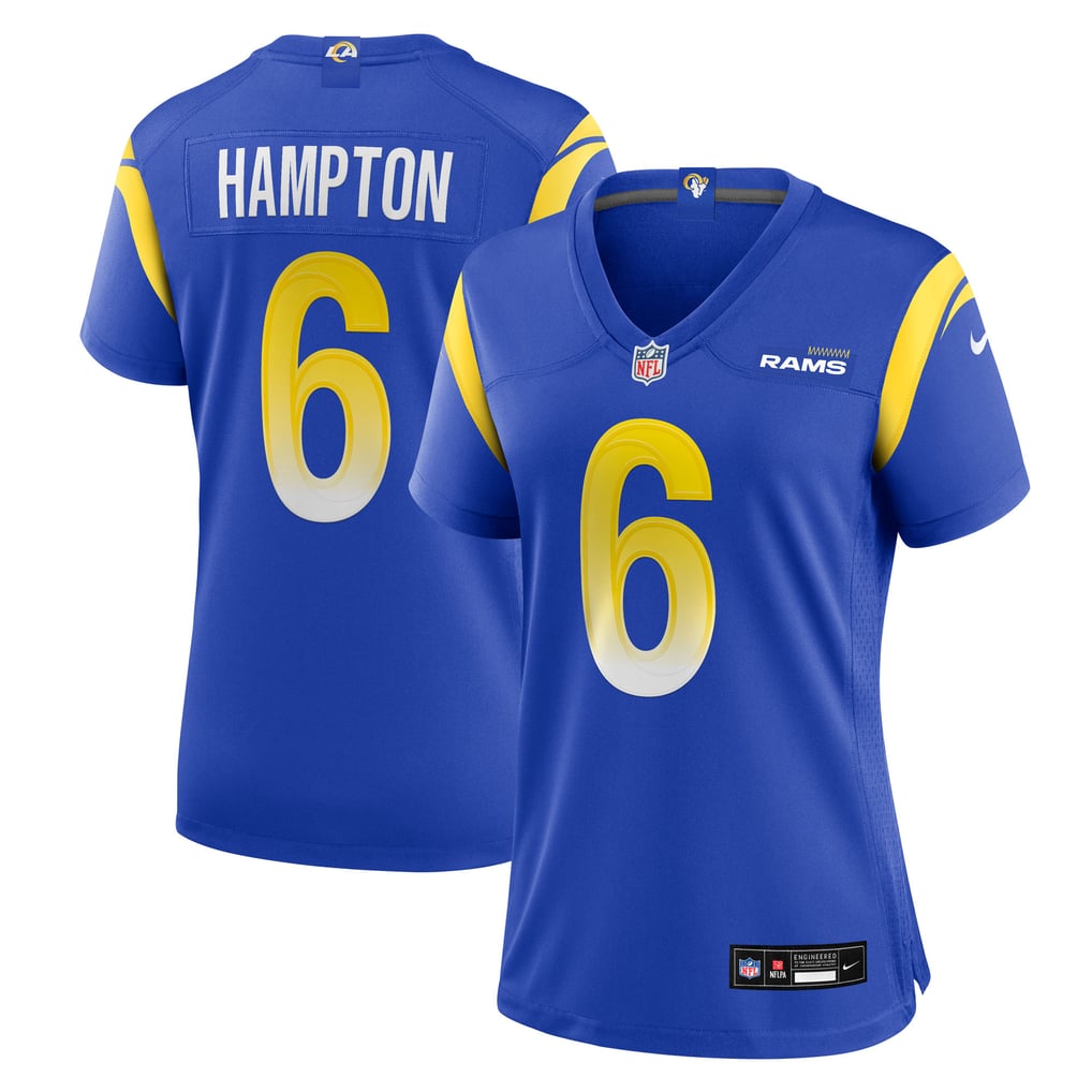 Women's Los Angeles Rams Nick Hampton Royal Team Game Jersey