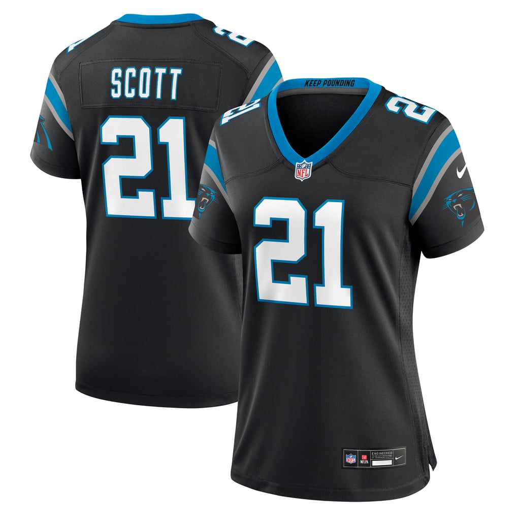 Women's Carolina Panthers Nick Scott Black Game Jersey