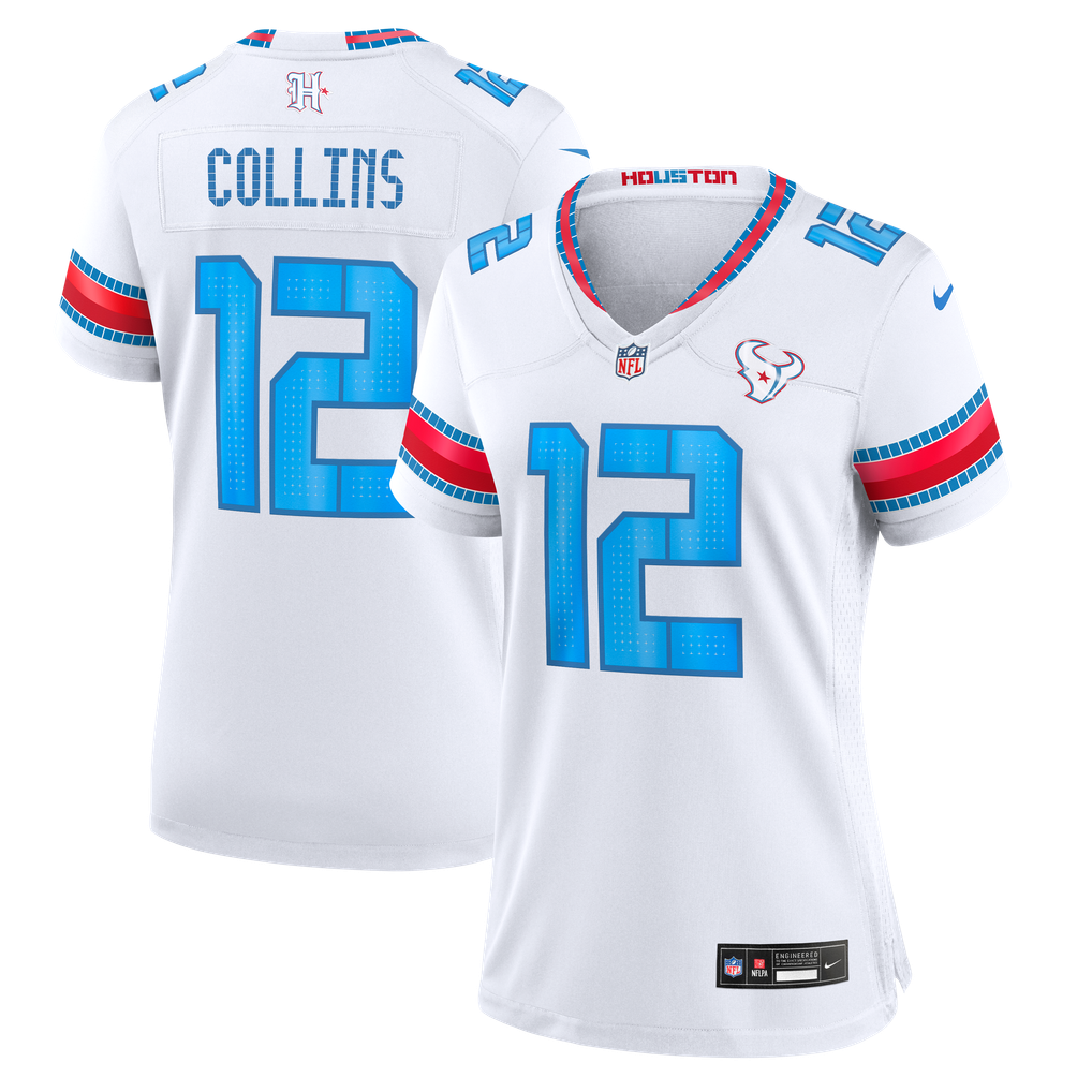 Women's Houston Texans Nico Collins White 2026 Rivalries Collection Game Jersey