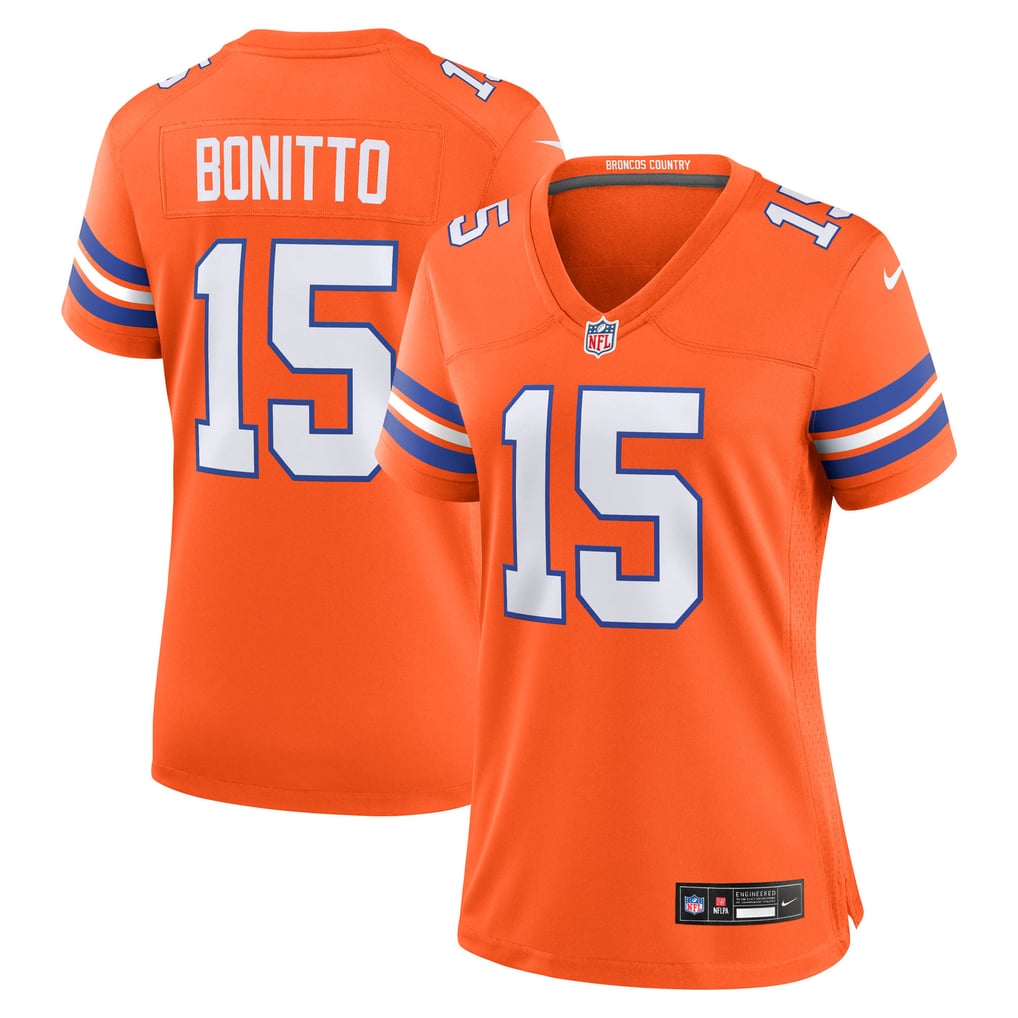 Women's Denver Broncos Nik Bonitto Orange Alternate 2 Mile High Collection 1977 Throwback Game Jersey