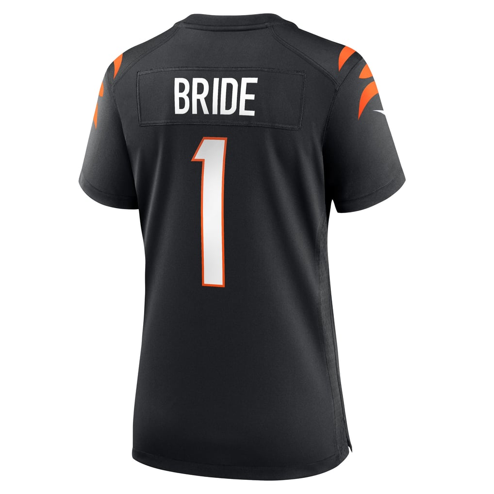 Women's Cincinnati Bengals Number 1 Bride Black Game Jersey