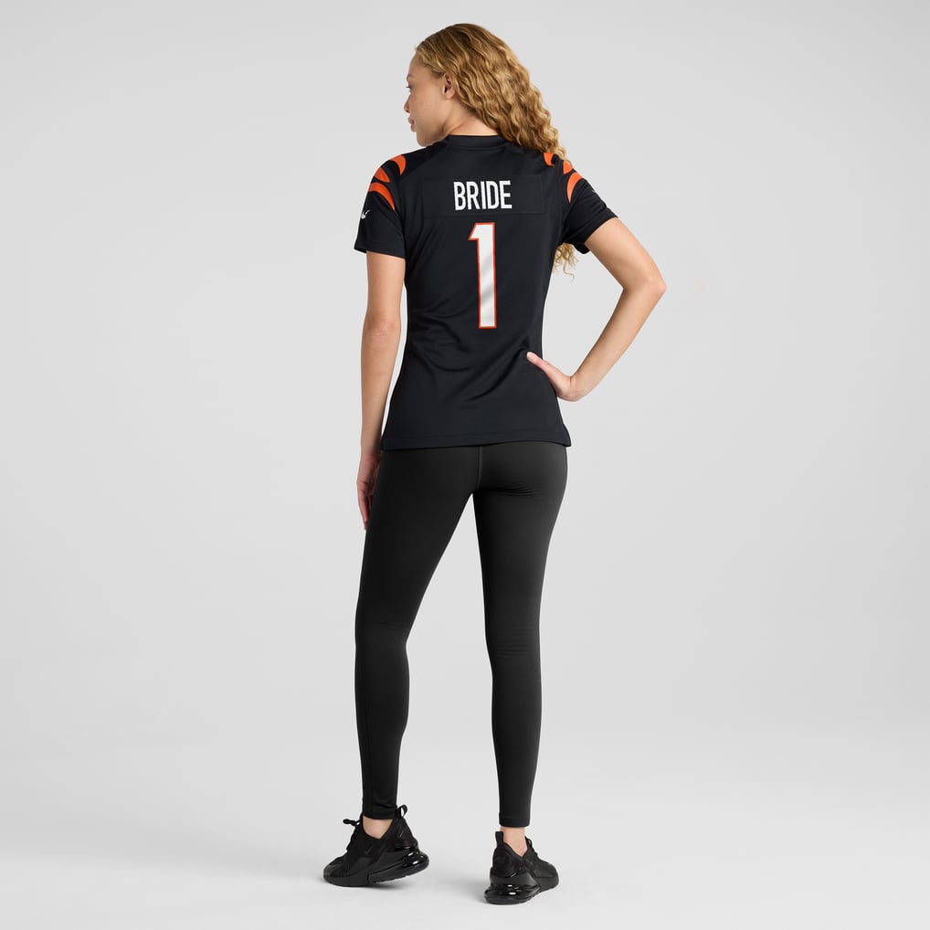 Women's Cincinnati Bengals Number 1 Bride Black Game Jersey