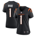 Women's Cincinnati Bengals Number 1 Bride Black Game Jersey