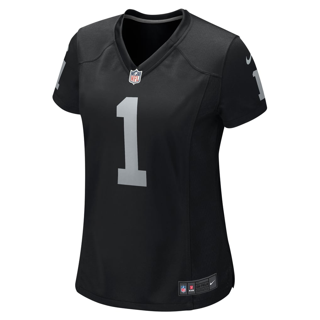 Women's Las Vegas Raiders Number 1 Bride Black Game Jersey