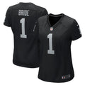 Women's Las Vegas Raiders Number 1 Bride Black Game Jersey