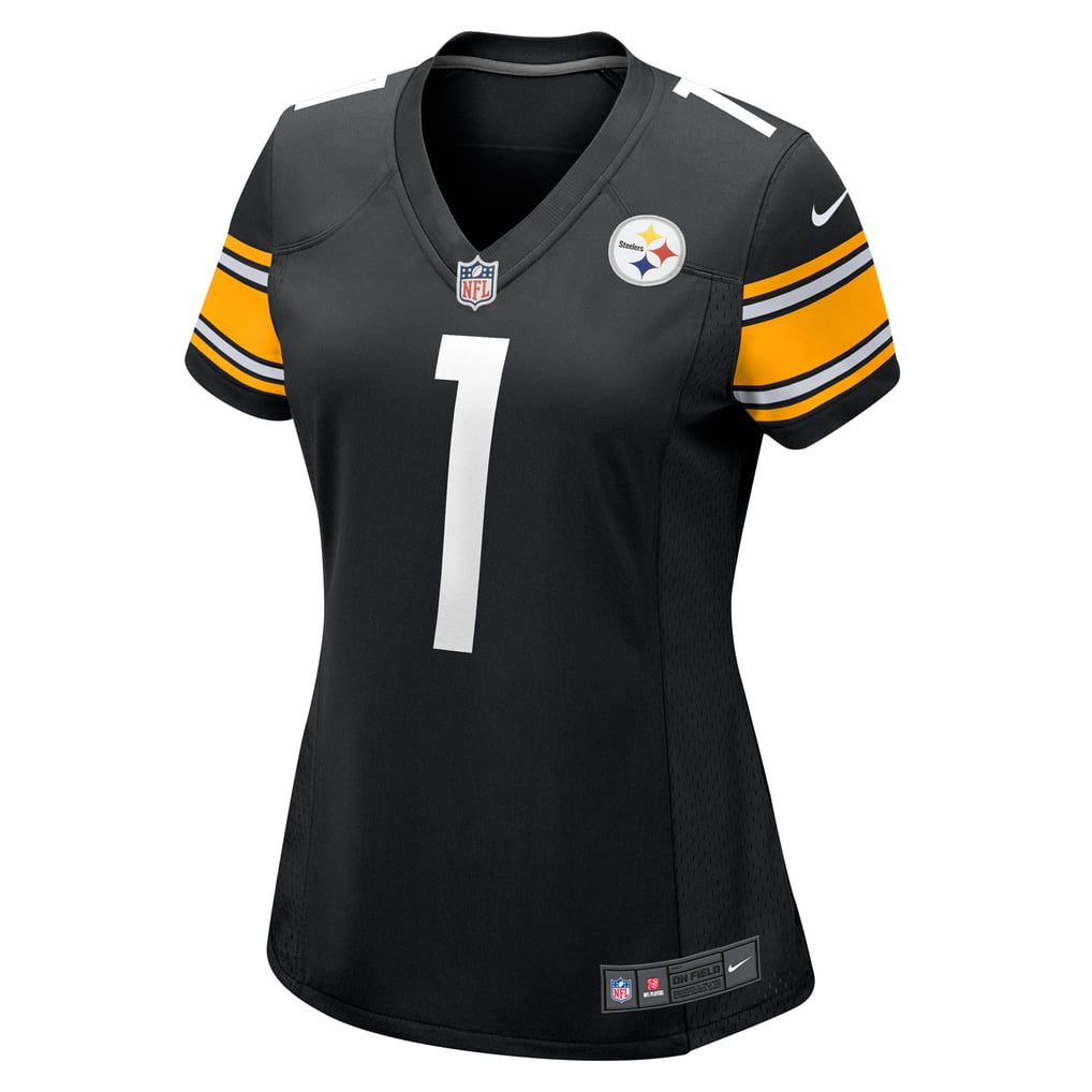 Women's Pittsburgh Steelers Number 1 Bride Black Game Jersey