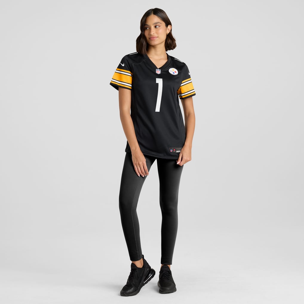 Women's Pittsburgh Steelers Number 1 Bride Black Game Jersey