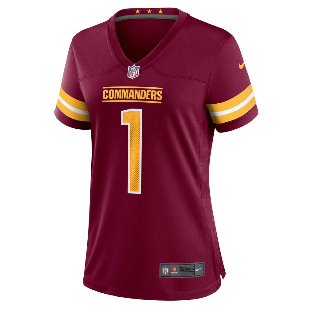 Women's Washington Commanders Number 1 Bride Burgundy Game Jersey