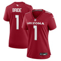 Women's Arizona Cardinals Number 1 Bride Cardinal Game Jersey