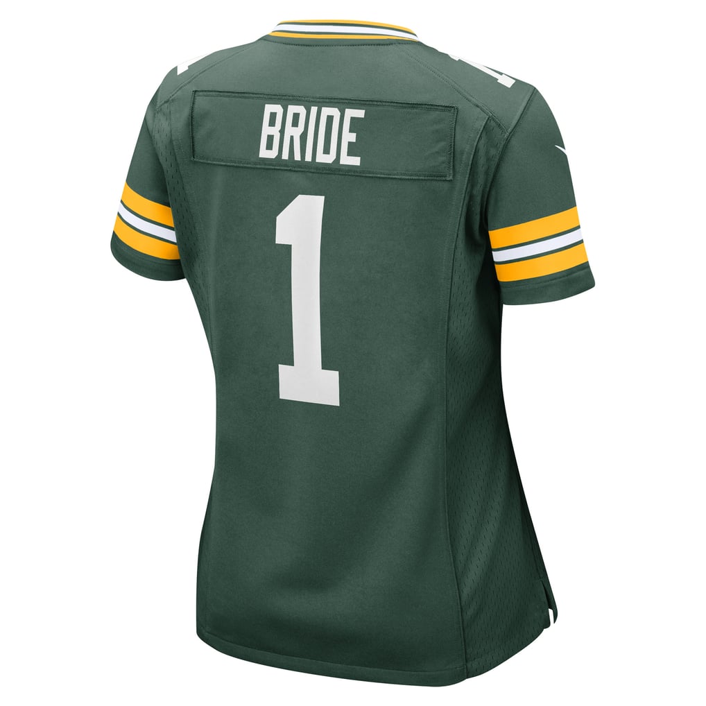 Women's Green Bay Packers Number 1 Bride Green Game Jersey