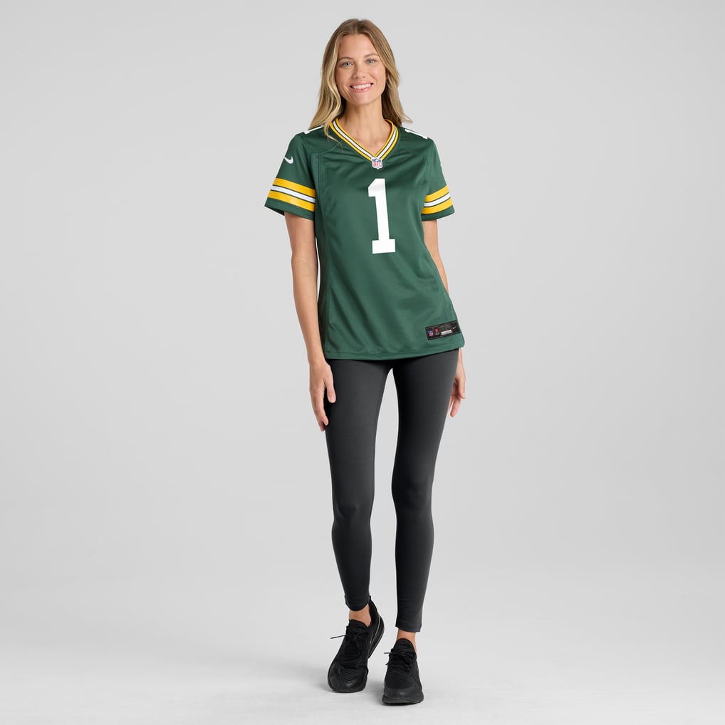 Women's Green Bay Packers Number 1 Bride Green Game Jersey