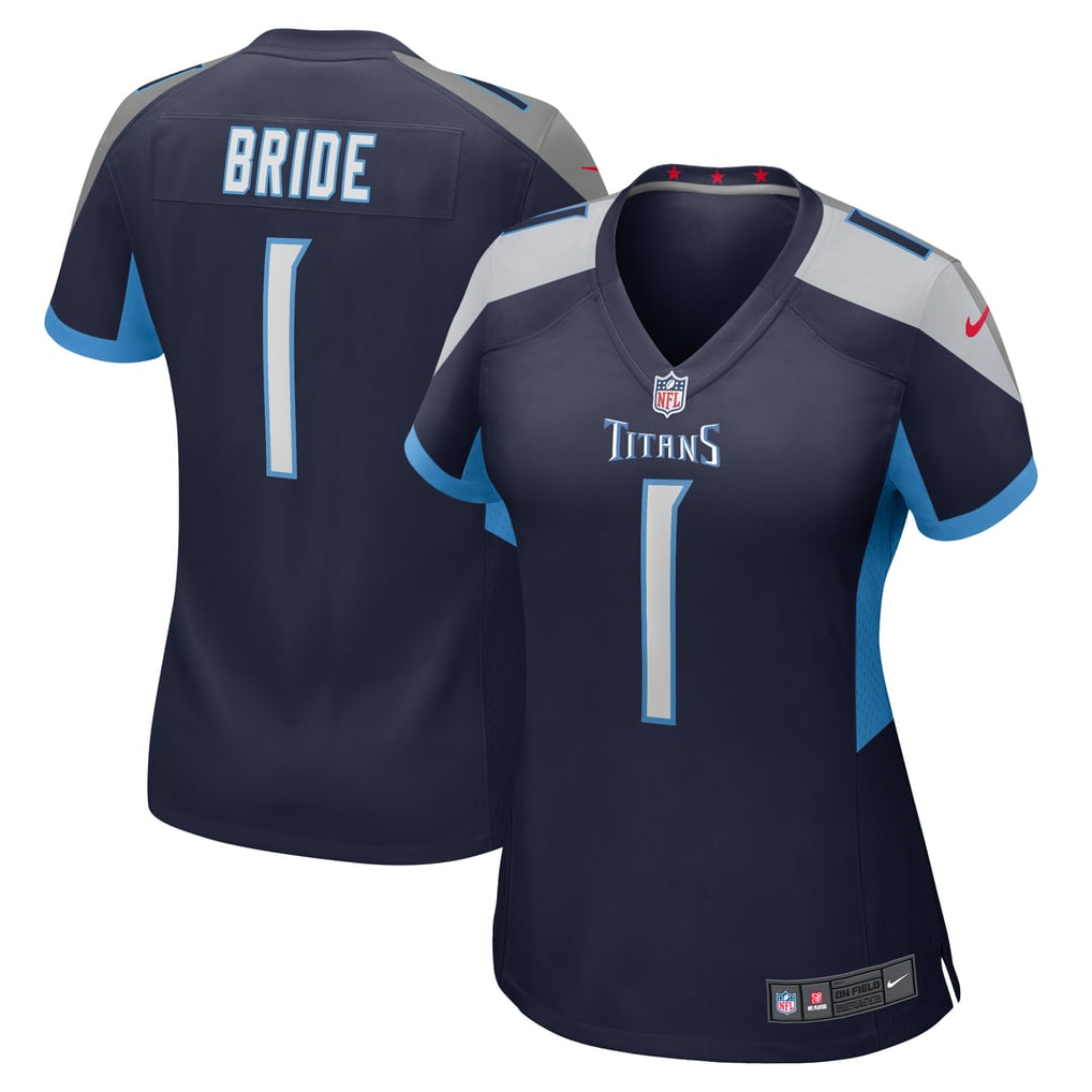 Women's Tennessee Titans Number 1 Bride Navy Game Jersey