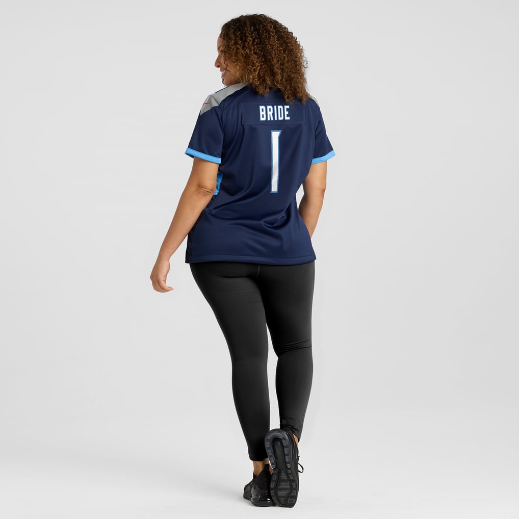 Women's Tennessee Titans Number 1 Bride Navy Game Jersey