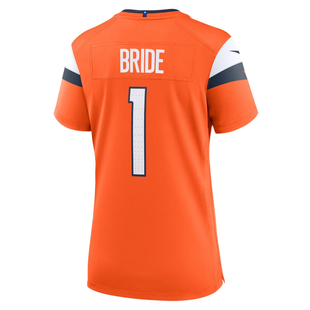 Women's Denver Broncos Number 1 Bride Orange Game Jersey