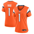 Women's Denver Broncos Number 1 Bride Orange Game Jersey