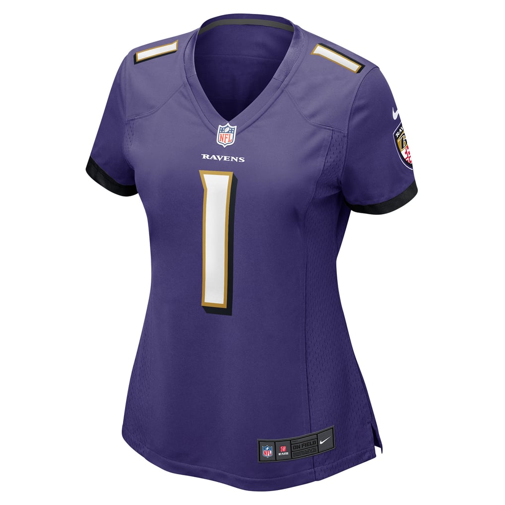Women's Baltimore Ravens Number 1 Bride Purple Game Jersey