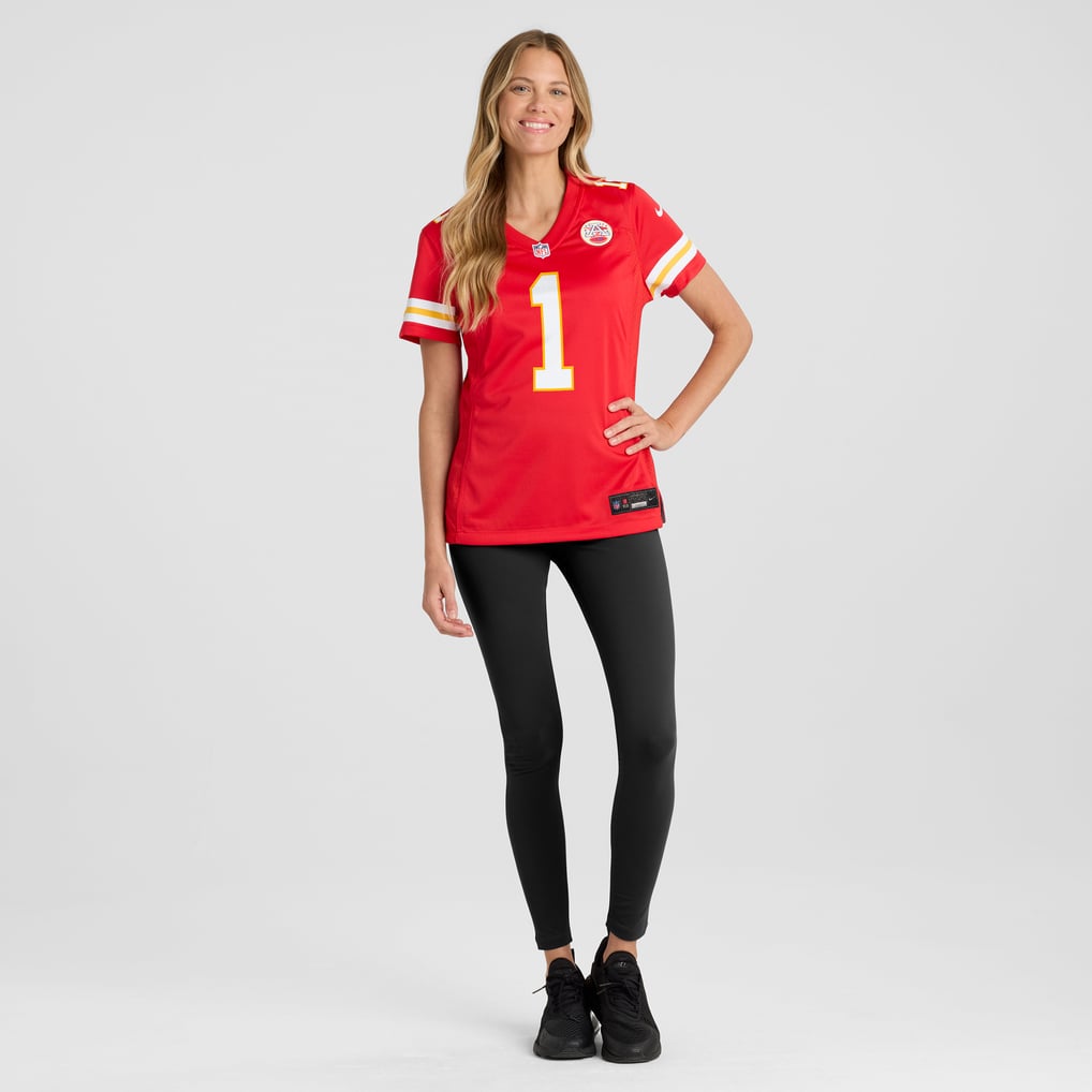 Women's Kansas City Chiefs Number 1 Bride Red Game Jersey